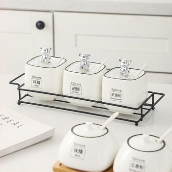 Σετ κεραμικών βάζων μπαχαρικών — στυλ ελαφρού λούξ, υλικό κεραμικά, χωρίς παραμετροποίηση