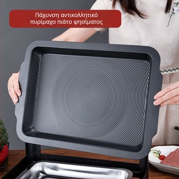Διαχωρισμένη πλάκα ψησίματος από ανοξείδωτο ατσάλι, αντικολλητική, για εμπορικά εστιατόρια και οικιακή χρήση