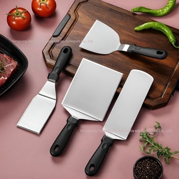 Σετ κουταλιών και σπάτουλας από ανοξείδωτο ατσάλι με θερμοανθεκτικά χερούλια από PP