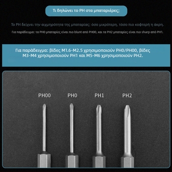 Σετ μπιτ για ηλεκτρικό κατσαβίδι με μαγνητική σταυροειδή κεφαλή, μακρύτερο μήκος, συμβατό με τρυπάνια, υλικό: μωβ σανδαλόξυλο