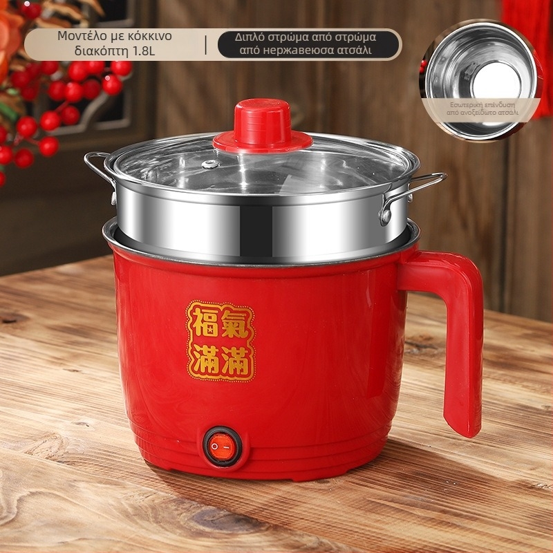 Ηλεκτρική κατσαρόλα CW-1.8, εσωτερικός κάδος από ανοξείδωτο ατσάλι, μηχανικός έλεγχος με κουμπιά, διπλής στρώσης κατασκευή, χωρητικότητα 1,8 L, ενσωματωμένη λειτουργία καθαρισμού