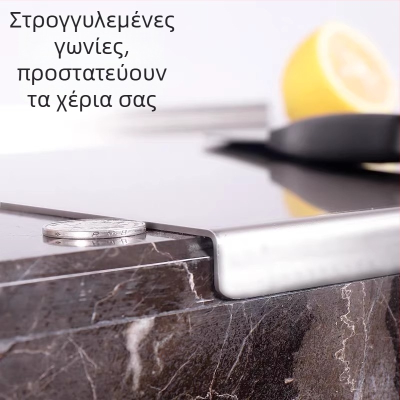 Πίνακας κοπής από ανοξείδωτο ατσάλι και δίσκος ζυμώματος, διπλής όψης, κουζίνας για κοπή φρούτων και λαχανικών, αντιβακτηριακή, παχύτερη, αντιολισθητική
