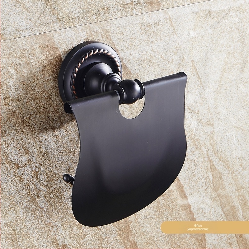 Σετ ράγα πετσετών μπάνιου από χαλκό, βουρτσισμένη επιφάνεια, αντιολισθητικό, εγκατάσταση με οπές