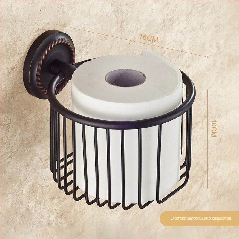 Σετ ράγα πετσετών μπάνιου από χαλκό, βουρτσισμένη επιφάνεια, αντιολισθητικό, εγκατάσταση με οπές