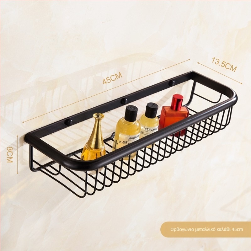 Σετ ράγα πετσετών μπάνιου από χαλκό, βουρτσισμένη επιφάνεια, αντιολισθητικό, εγκατάσταση με οπές