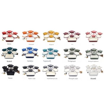 Σετ σκευών από χυτοσίδηρο με σμάλτο, 7 τεμάχια, θερμομονωτικά, αντικολλητικά, χυτοσιδηρού καπάκι, μοντέλο FP0102