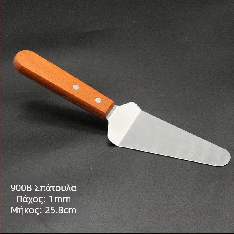 Σετ σπατουλών teppanyaki με ξύλινες λαβές, σπατούλες από ανοξείδωτο ατσάλι – υψηλή αντοχή σε θερμοκρασία, αντι-ανάφλεξη, εργαλεία για σχάρα