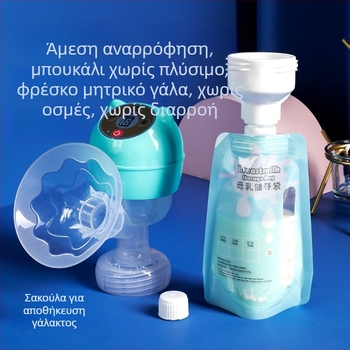 Beiyoukang Τσάντα Αποθήκευσης Μητρικού Γάλακτος, Υλικό PET, Σακουλάκι Κατάψυξης Μίας χρήσης, Φορητή