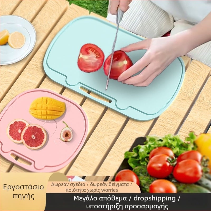 Πίνακας κοπής από σιλικόνη, μη ολισθηρός, αντιβακτηριακός και αντιμυκητιακός, διπλής όψης, κατάλληλος για ωμά και μαγειρευμένα τρόφιμα