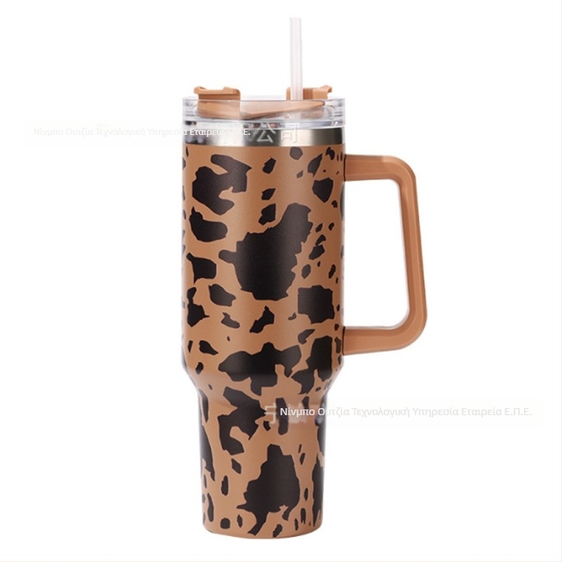 Αναδιπλούμενο θερμός κύπελλο, διπλής στρώσης κενού μόνωσης, εσωτερικό 304 ανοξείδωτο ατσάλι / εξωτερικό 201 ανοξείδωτο ατσάλι, ανθεκτικό στη διαρροή, με χειρολαβή και βιδωτό καπάκι