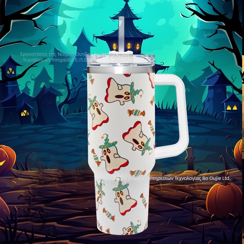 Αναδιπλούμενο θερμός κύπελλο, διπλής στρώσης κενού μόνωσης, εσωτερικό 304 ανοξείδωτο ατσάλι / εξωτερικό 201 ανοξείδωτο ατσάλι, ανθεκτικό στη διαρροή, με χειρολαβή και βιδωτό καπάκι