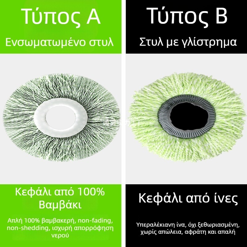 Κεφαλή σφουγγαρίστρας αντικατάστασης, περιστρεφόμενη κεφαλή, παχύτερη, ουσιαστικό αξεσουάρ για ράβδο σφουγγαρίστρας | Μάρκα: TONGLEI; Υλικό: sandalwood