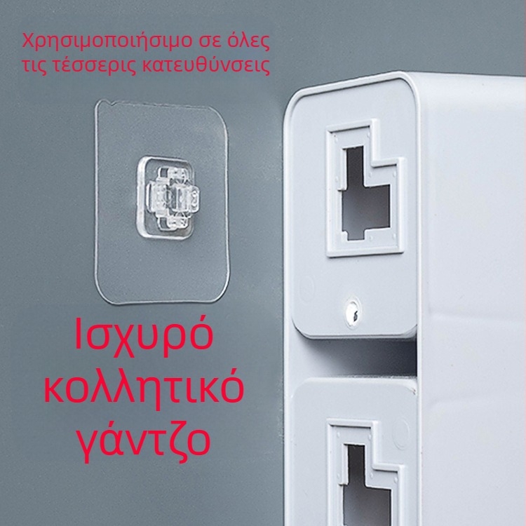 Δίσκος σαπουνιού με αυτοκόλλητο άγκιστρο για πλακάκια τοίχου και βύσμα αναρρόφησης – ABS πλαστικό