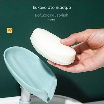 Πλαστικό επιτοίχιο δοχείο σαπουνιού με βεντούζα και δίσκο αποστράγγισης