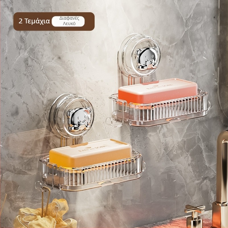 Δοχείο σαπουνιού με βεντούζα για τοίχο, χωρίς τρύπες, πλαστικό, 200 τεμ. ανά κουτί