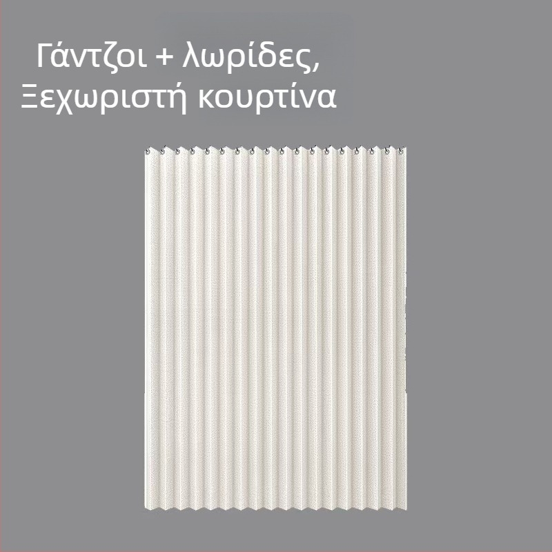 Αναδιπλούμενη κουρτίνα ντους από πολυεστέρα, Ευρωπαϊκού στυλ, μονόχρωμη, αδιάβροχη και ανθεκτική σε μούχλα