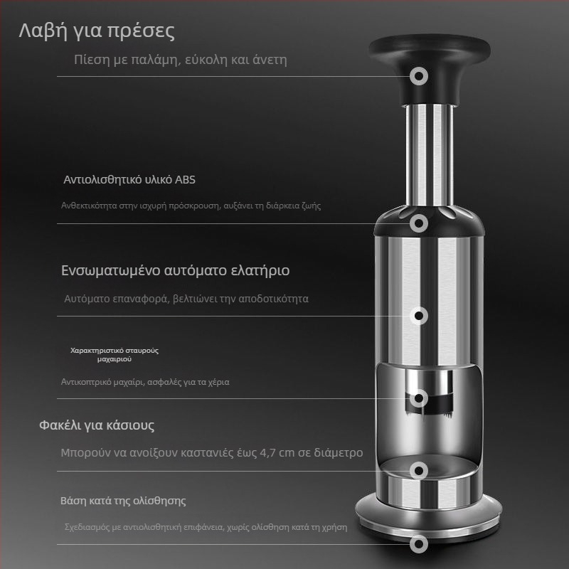 Ανοίχτης καστανιών με σταυροειδές σχήμα, από ανοξείδωτο ατσάλι 304, στυλ αντίκα-ρετρό, 2019