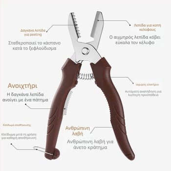 Μαχαίρι για κάστανα και αποφλοιωτή, ανοξείδωτος χάλυβας, σύγχρονος μινιμαλιστικός σχεδιασμός, κυκλοφόρησε το καλοκαίρι του 2020