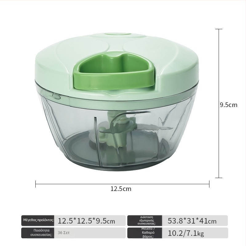 Χειροκίνητη πρέσα σκόρδου, πολυλειτουργικό εργαλείο κουζίνας, μάρκα Happy Mommy, υλικό PS/ABS/PP και ανοξείδωτος χάλυβας