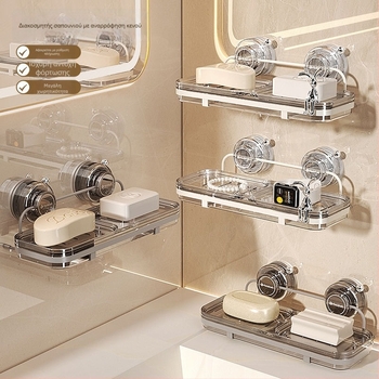 Σαπουνοθήκη με βεντούζα τοίχου, υψηλής ποιότητας, μεταλλικό και πλαστικό; 24 τεμάχια ανά συσκευασία; Μάρκα: Άλλο