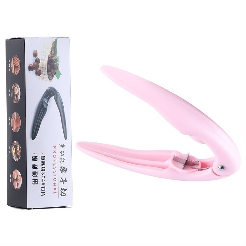 Ανοικτήρας καστανιών και αποφλοιωτής με σταυροειδή κλιπ, ανοξείδωτος χάλυβας, μοντέρνος μινιμαλιστικός σχεδιασμός, προέλευση Yangjiang, λανσαρίστηκε την άνοιξη του 2017