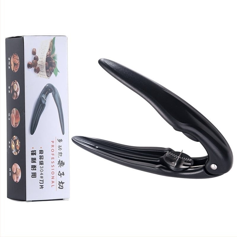 Ανοικτήρας καστανιών και αποφλοιωτής με σταυροειδή κλιπ, ανοξείδωτος χάλυβας, μοντέρνος μινιμαλιστικός σχεδιασμός, προέλευση Yangjiang, λανσαρίστηκε την άνοιξη του 2017