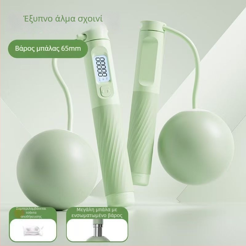 Changfeng Ασύρματο σκοινάκι για άλματα με βαριά μπάλα και ατσάλινο σκοινί, μετρητής επαναλήψεων, ABS υλικό, μοντέλο Ts55, εξοπλισμός οικιακής γυμναστικής