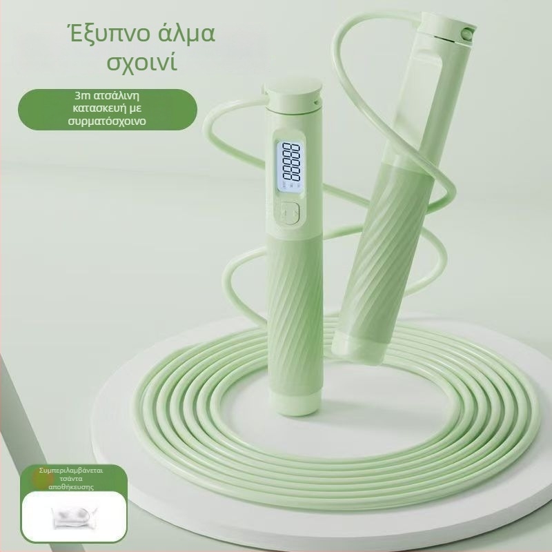 Changfeng Ασύρματο σκοινάκι για άλματα με βαριά μπάλα και ατσάλινο σκοινί, μετρητής επαναλήψεων, ABS υλικό, μοντέλο Ts55, εξοπλισμός οικιακής γυμναστικής