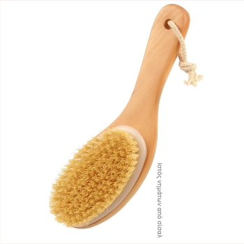 Βούρτσα μπάνιου και μασάζ με καμπύλη λαβή σε σχήμα πόδι κοτόπουλου, τρίχες από λωτό, απολεπιστική μασάζ με απαλές τρίχες