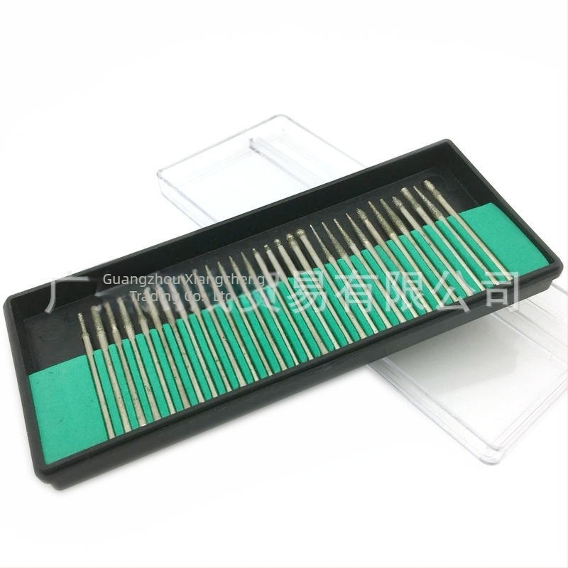 Κεφαλή λείανσης νυχιών από κράμα με διαμαντικές ίνες, για ηλεκτρικό λίμαρισμα νυχιών, σετ 30 τεμαχίων, ανοξείδωτος χάλυβας, εργαλείο επιφανειακής λείανσης νυχιών, 95 g