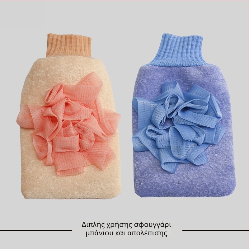 Δίπλευρη γάντα απολέπισης για μπάνιο – ισχυρό εργαλείο απολέπισης για οικιακή χρήση, ανώδυνο τρίψιμο σώματος