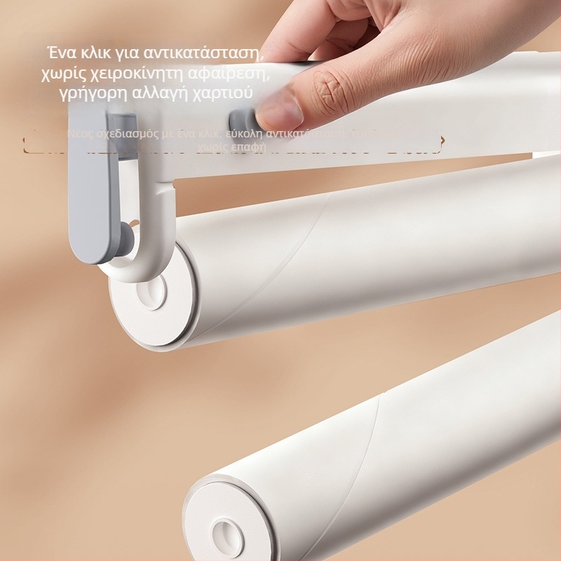 Κολλητικός κύλινδρος απομάκρυνσης τριχών – αποσπώμενος κύλινδρος, κεφαλή με κόλλα, ανταλλακτικά ρολά, πλαστικό, Wanben X7, μοντέρνος μινιμαλιστικός σχεδιασμός