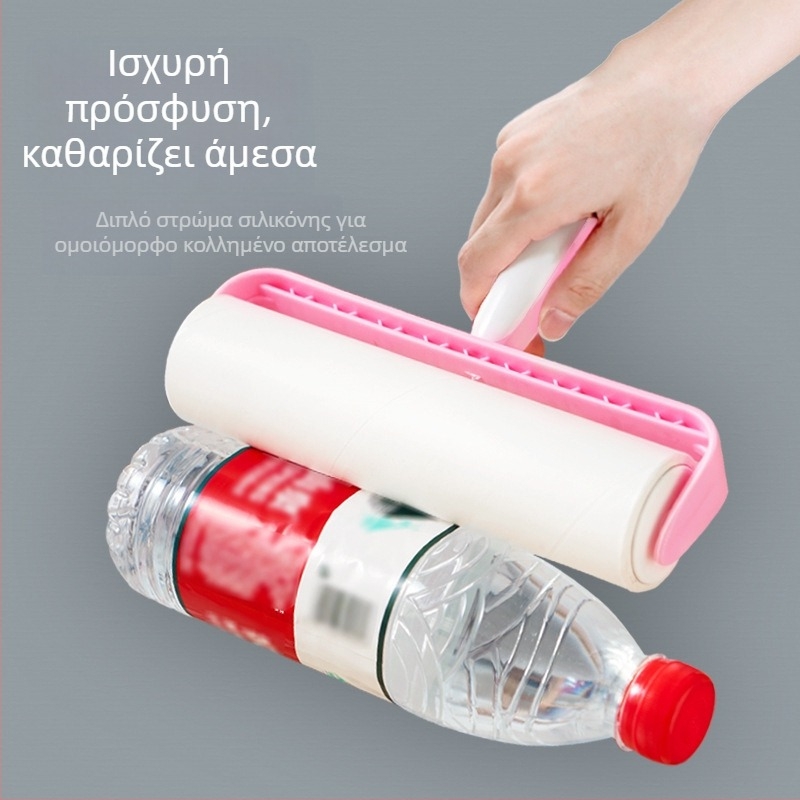 Ρολό απομάκρυνσης τριχών για κατοικίδια με αυτοκόλλητο χαρτί — Υλικό: λευκό χαρτί με επίστρωση σιλικόνης; Κόλλα θερμής τήξης; Μάρκα: Man Jieli; Κατηγορία: ρολό για αφαίρεση τριχών