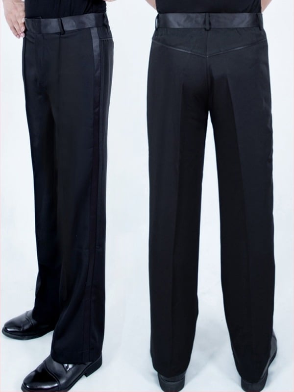 Ανδρικά παντελόνια χορού - ίνα μπαμπού με άνθρακα, 80% πολυεστέρας, κατάλληλα για παραστάσεις στη σκηνή, λατινικούς και μοντέρνους χορούς