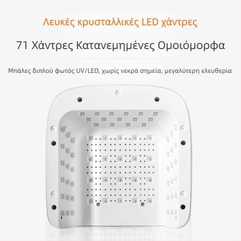 Μονάδα Φωτοθεραπείας Νυχιών — Φορητή Λάμπα Γρήγορου Ξήρανσης Gel Polish με Υποστήριξη Χεριού