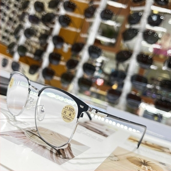 Γυαλιά ανάγνωσης με ρετρό πλήρη μεταλλική κατασκευή, φακοί ρητίνης κατά της μπλε ακτινοβολίας, κατάλληλα για μικρά πρόσωπα