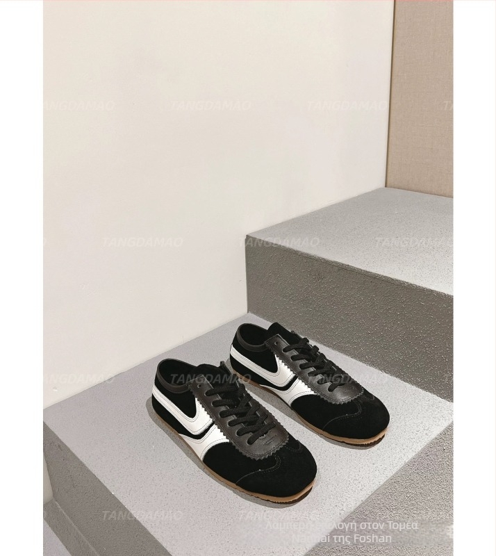 Unisex δερμάτινα αθλητικά με τετράγωνη μύτη, χαμηλό ύψος, κορδόνια, καουτσούκ σόλα, αναπνεύσιμη επένδυση