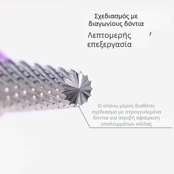 Κεφαλή λείανσης από βολφραμωμένο ατσάλι με βήματα για προεπεξεργασία νεκρού δέρματος – εργαλείο μανικιούρ, τρυπάνι λείανσης