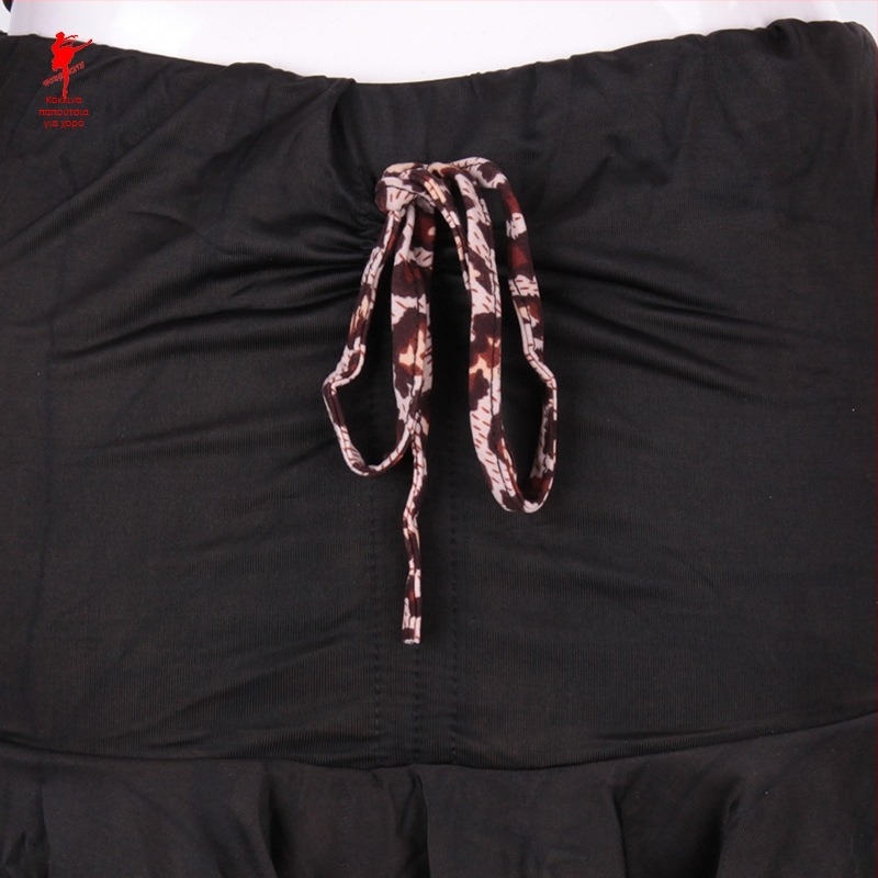 Σετ φούστα λατινικού χορού με λεοπάρ print για ενήλικες γυναίκες – ύφασμα Milk Silk, φόδρα βαμβάκι