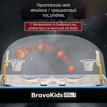Επιτραπέζιο παιχνίδι μπάσκετ και ποδοσφαίρου για δύο – πλαστικό, αλληλεπίδραση γονέα-παιδιού, ανάπτυξη σκέψης, συντονισμός χεριού-ματιού; ηλικίες 4–35 ετών
