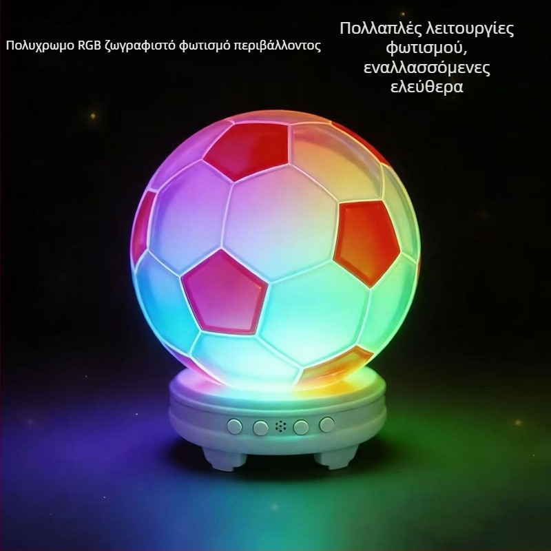 Bluetooth ηχείο με ατμοσφαιρικό φωτισμό, 5W ισχύς, ενσωματωμένη μπαταρία 1200–2000mAh, 360° ήχος περιβάλλοντος