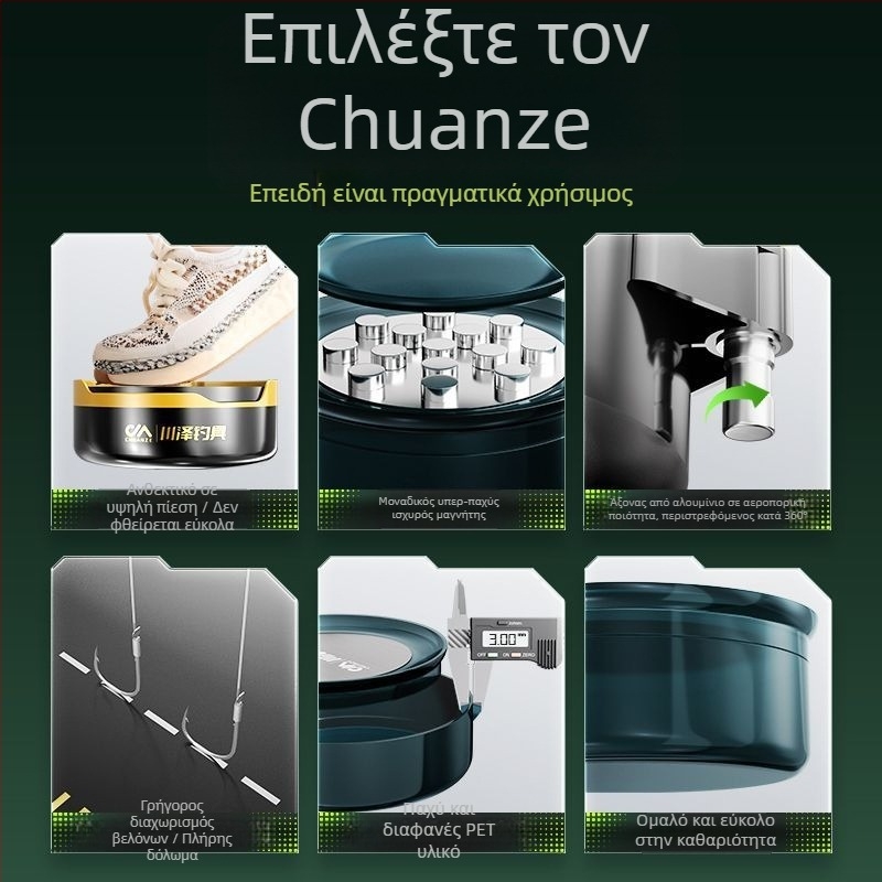 Kawazawa Μαγνητικός Διπλής Λειτουργίας Δίσκος Δολώματος με Ανοικτή Λεκάνη – Πλαστικό Αξεσουάρ Ψαρέματος