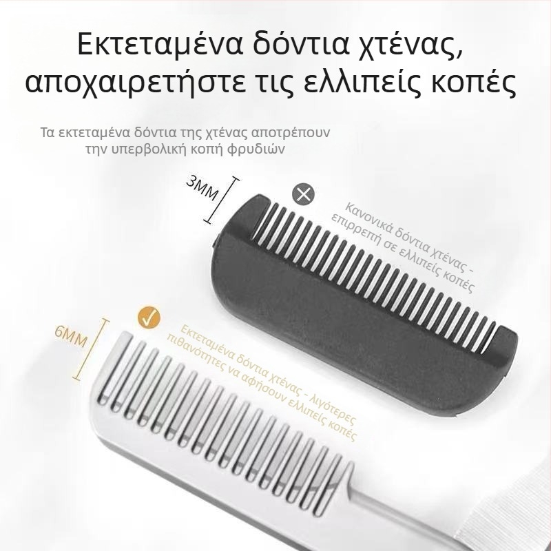 Ψαλίδια φρυδιών με χτένα — διπλής χρήσης, από ανοξείδωτο χάλυβα, αντιχαρακτικό, 35,7 γρ.