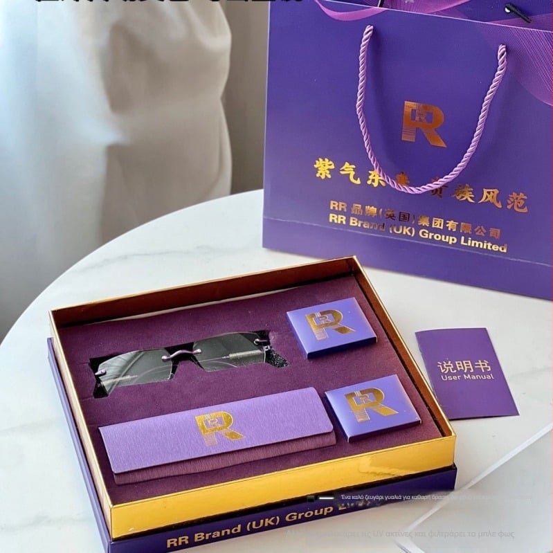 Γυαλιά ανάγνωσης χωρίς σκελετό με φακούς PC, αντι-μπλε φως, πολύγωνος σκελετός, διαθέσιμα φθινόπωρο 2024