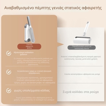 Qiwang πλαστικό ρολό αφαίρεσης μαλλιών από ρούχα — μοντέρνος μινιμαλιστικός σχεδιασμός, αφαίρεση μαλλιών