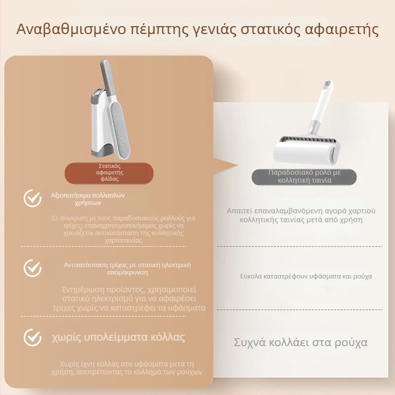 Qiwang πλαστικό ρολό αφαίρεσης μαλλιών από ρούχα — μοντέρνος μινιμαλιστικός σχεδιασμός, αφαίρεση μαλλιών