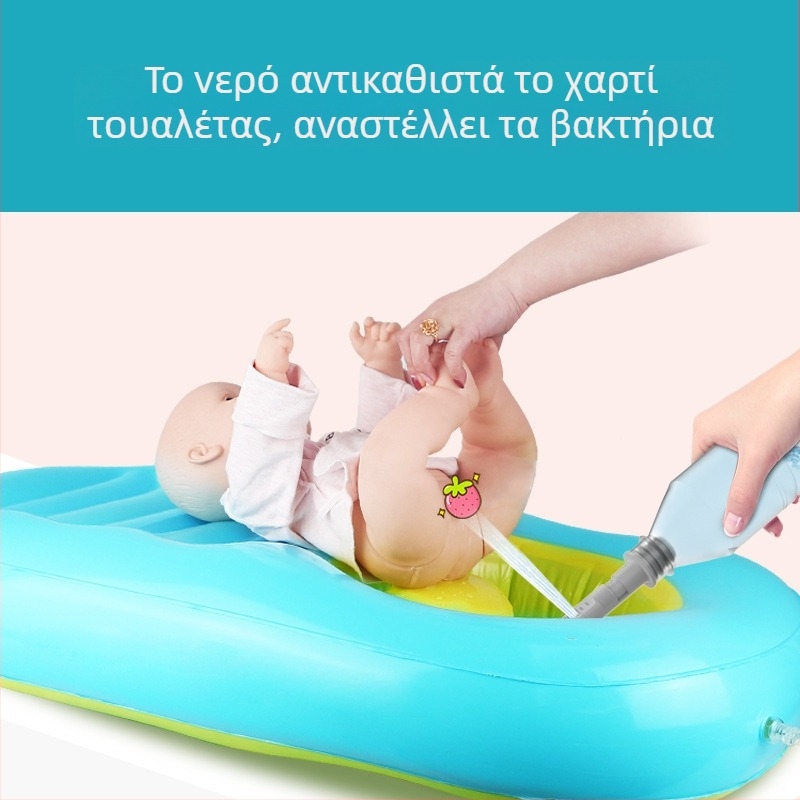 Χειροκίνητο φορητό μπιντέ για γυναικεία υγιεινή — ABS υλικό, λειτουργία έκπλυσης, κατασκευή με έγχυση, εσωτερική διάμετρος 21–25 mm