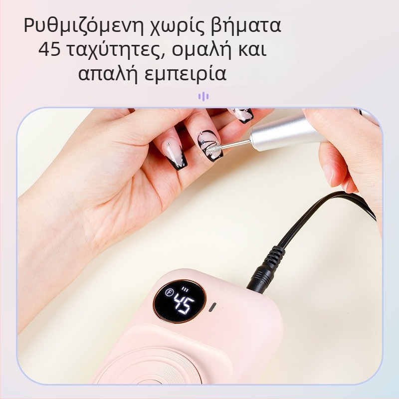 Φορητή ηλεκτρική μηχανή λείανσης και γυαλίσματος νυχιών για επαγγελματικό μανικιούρ, μοντέλο JF-607, 45000 rpm