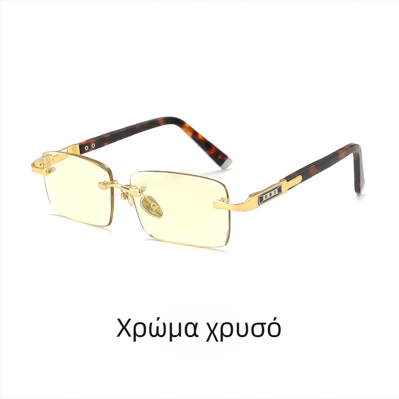 Γυαλιά ανάγνωσης χωρίς σκελετό με κρυστάλλινους φακούς, κομψός επαγγελματικός σχεδιασμός για ενήλικες με στρογγυλό πρόσωπο