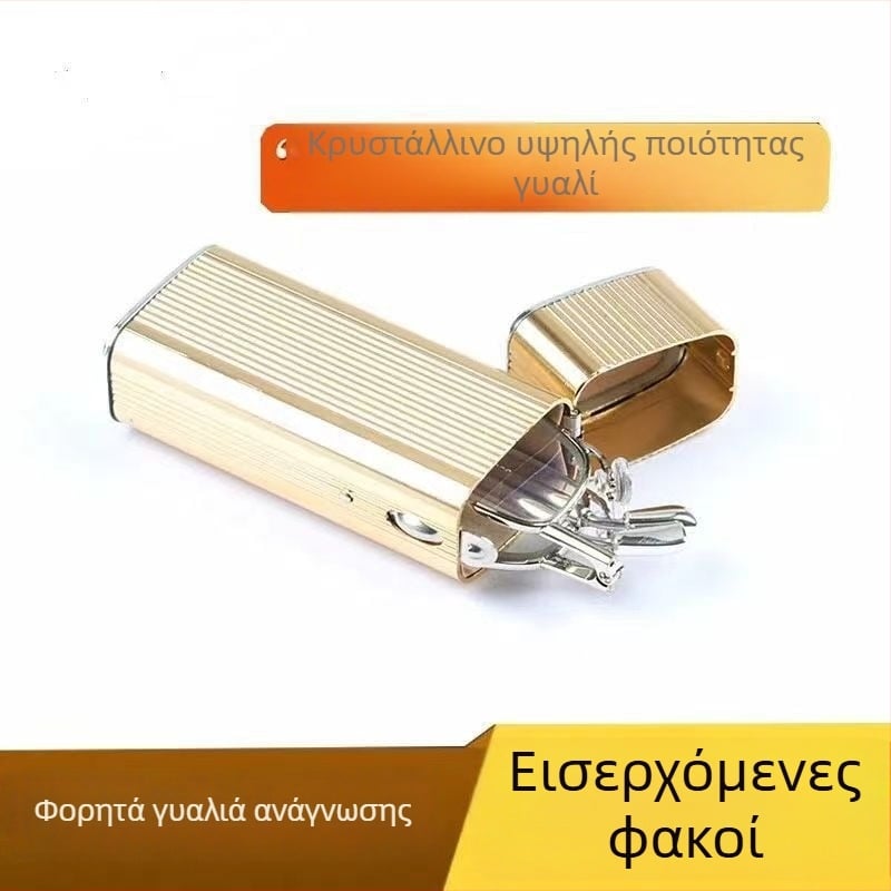 Γυαλιά ανάγνωσης με γυάλινα φακούς, μεταλλικό πλήρες πλαίσιο, τετράγωνος σχεδιασμός, για μακρινή και κοντινή όραση